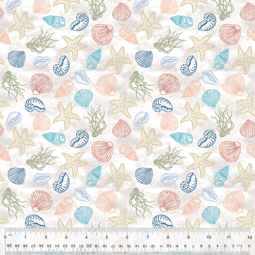 Ocean Song | Shell Collection - Cloud by Whistler Studios for Windham Fabrics | 54696-9