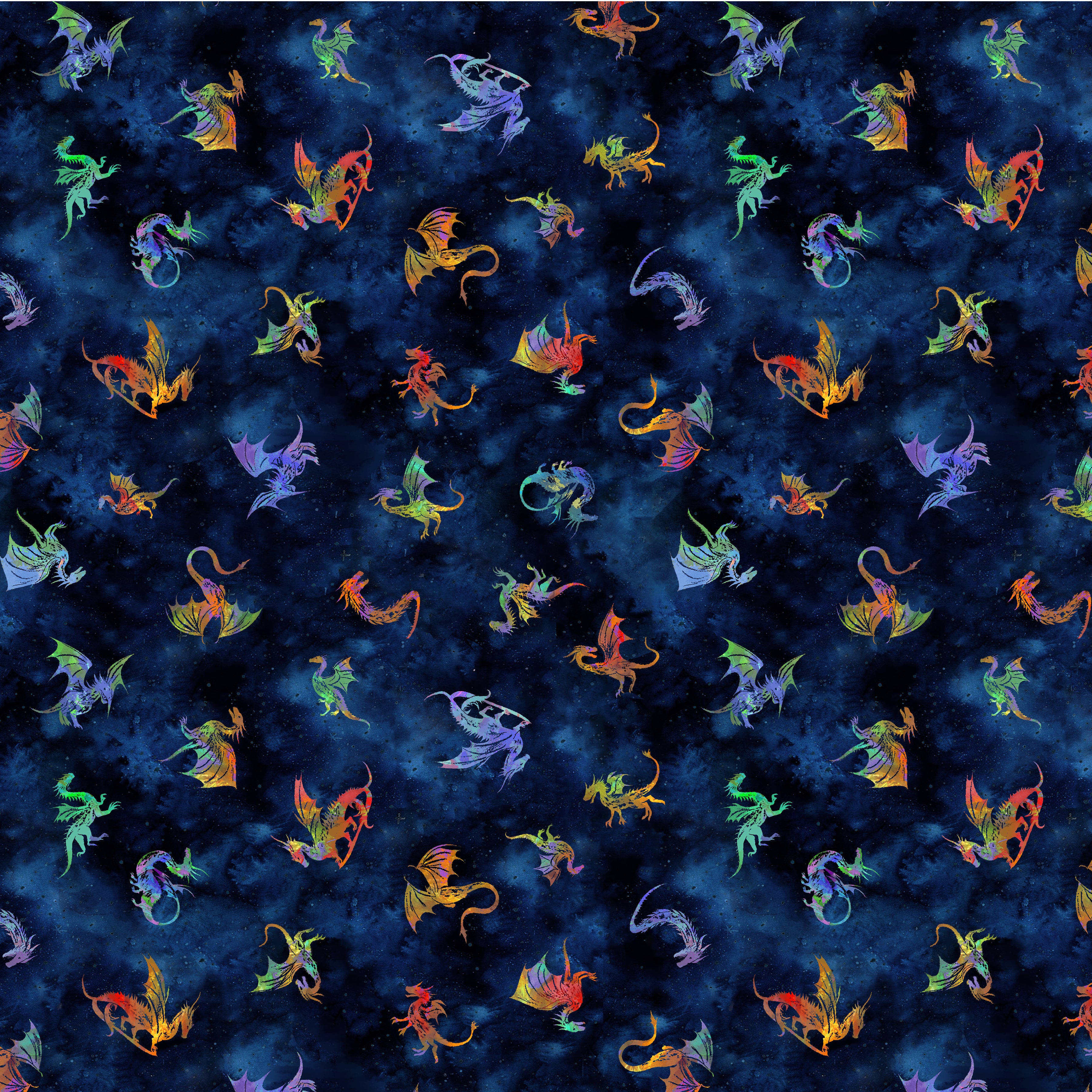 Dragon Kingdom | Take Flight - Midnight by Whistler Studios for Windham Fabrics | 54808D-1