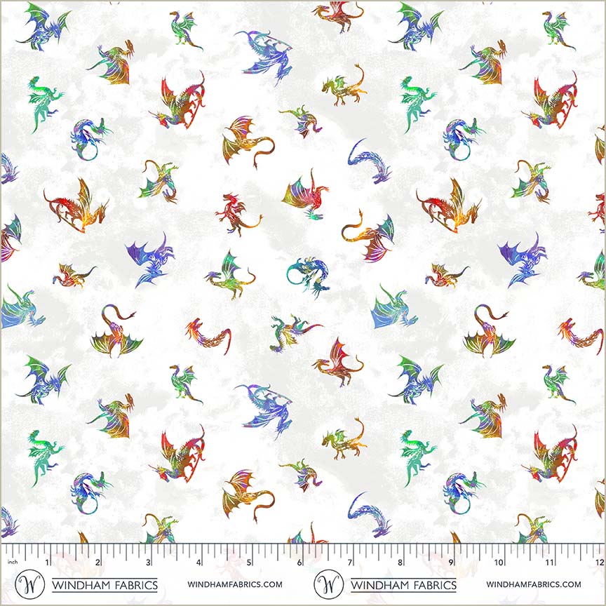 Dragon Kingdom | Take Flight - Cloud by Whistler Studios for Windham Fabrics | 54808D-4