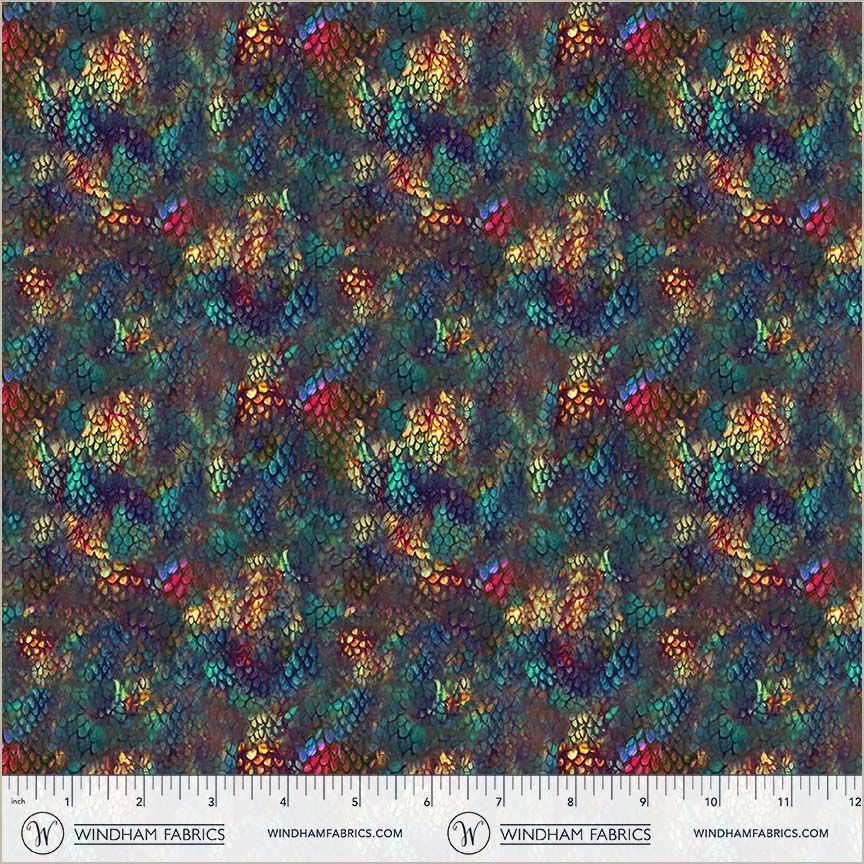 Dragon Kingdom | Dragon Scales - Opal by Whistler Studios for Windham Fabrics | 54811D-8