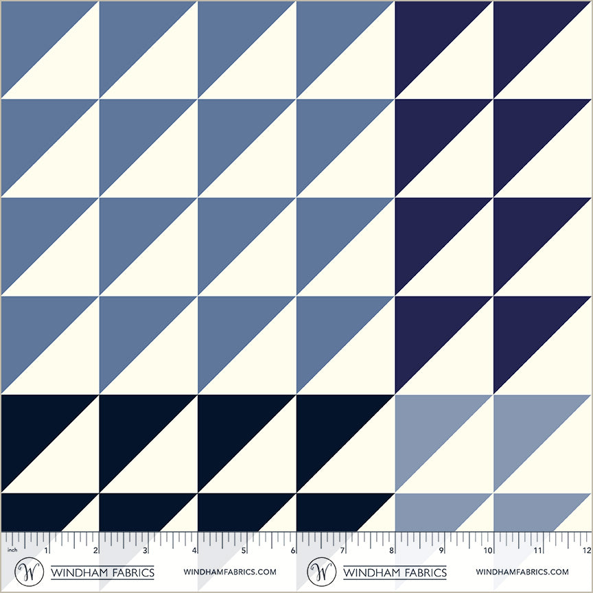 Perfect Points II | Half Square Triangle Blues by Whistler Studios for Windham Fabrics | 54884-9