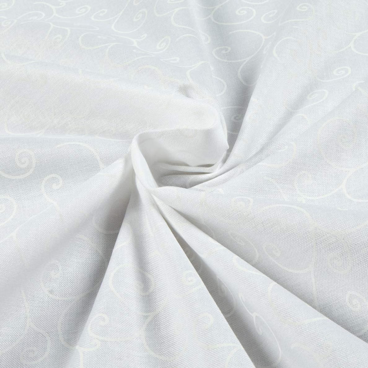 Kimberbell Basics | White on White Scroll by Maywood Studio | MAS8243-WW