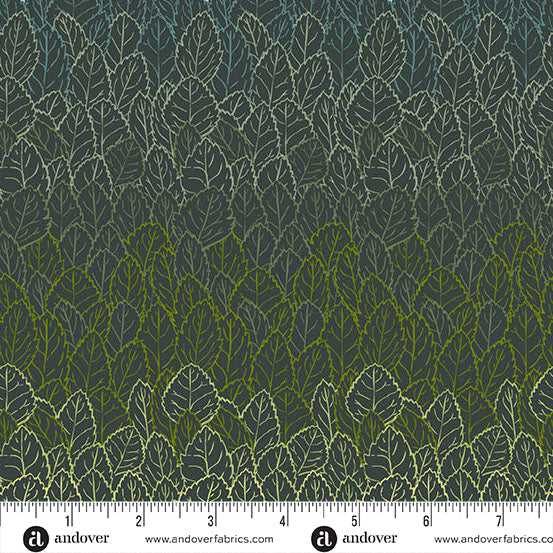 Nordic Summer | Groundcover Deep Water by Gudrun Erla for Andover Fabrics | A-10327-B