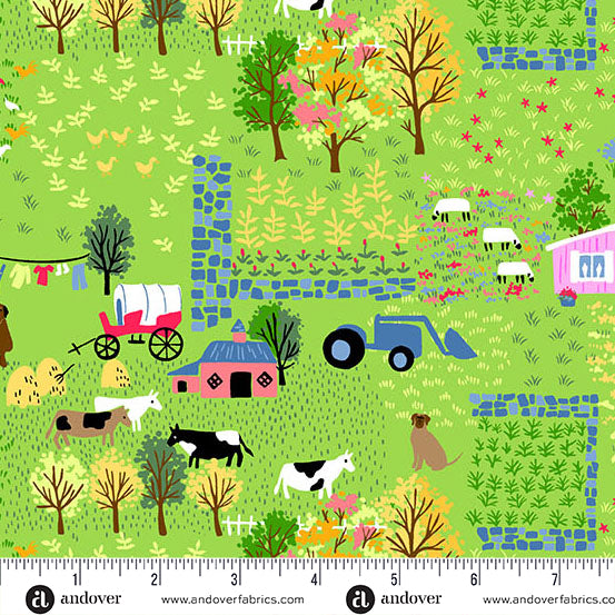 Our Simple Life | The Little Pink Homestead - Grass by Charisma Horton for Andover Fabrics |  A-10400-G