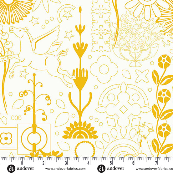 Sun Print Whisper | Sunshine Cameo by Alison Glass for Andover Fabrics | A-1319-Y