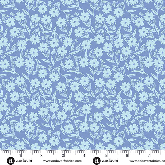 Petals and Stitches | 10" Square Pack by Stephanie Organes for Andover Fabrics | 42 pcs