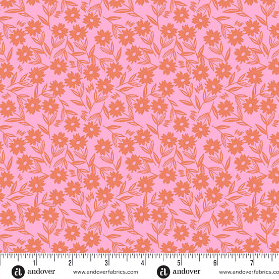 Petals and Stitches | 10" Square Pack by Stephanie Organes for Andover Fabrics | 42 pcs