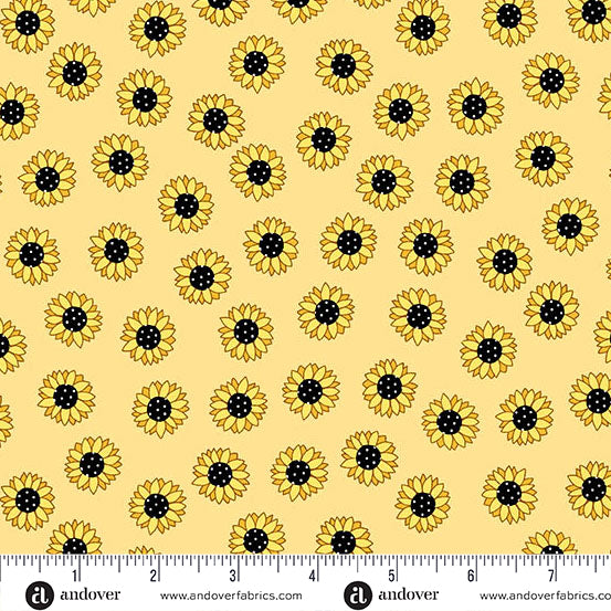 Sunny Honey | Yellow Sunny Days by Amy Latta Creations for Andover Fabrics | A-1576-Y
