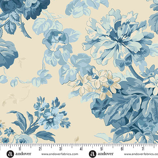 Special Delivery | Rose Bouquet Porcelain 108" Wide Backing by Laundry Basket Quilts for Andover Fabrics | AW-10487-L