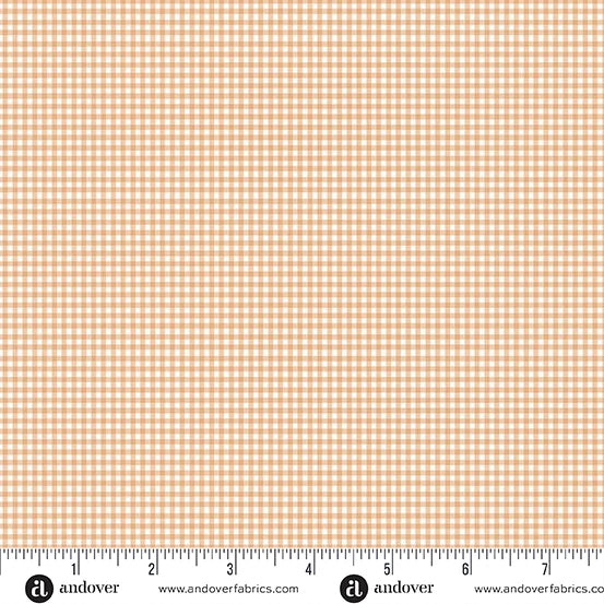 Little Ones | Gingham Coral by Makower UK for Andover Fabrics | MU-188-C