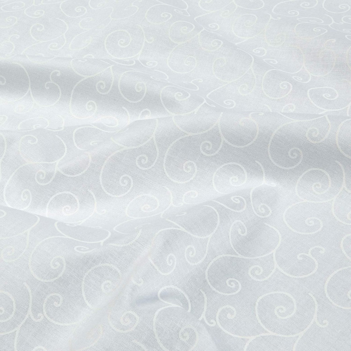 Kimberbell Basics | White on White Scroll by Maywood Studio | MAS8243-WW