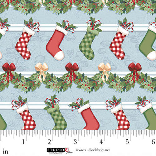Christmas Village | Blue Stockings by Rebecca Canale for Studio E | 8306S-11