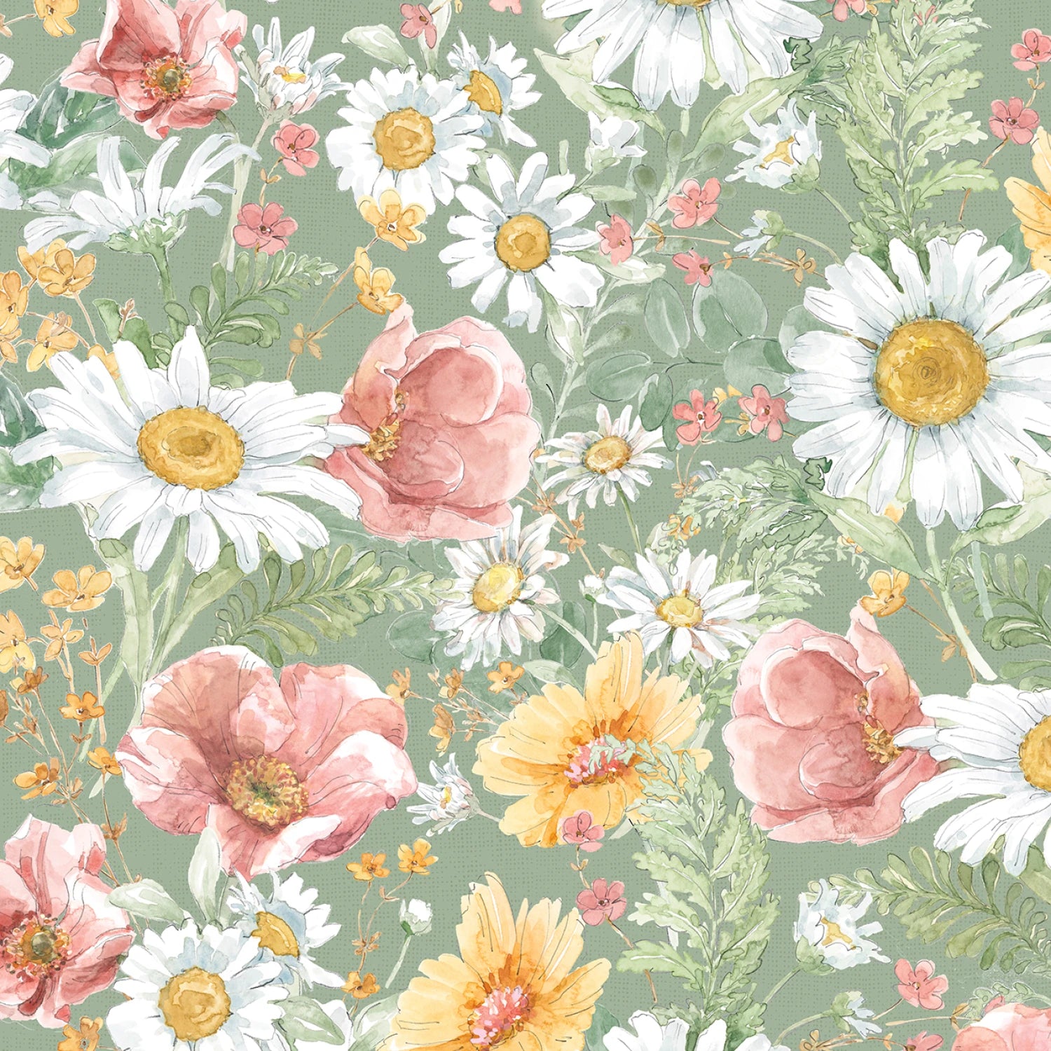 Daisy Days | 10" Square Pack by Beth Grove for Wilmington Prints | 42 pcs