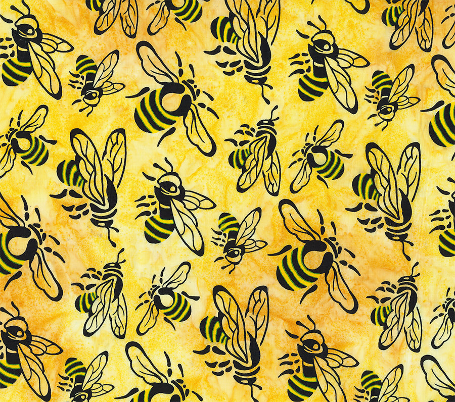 Buzzy Bee | Bees - Marigold by Banyan Batiks | 83640-54 | Batik Cotton Fabric