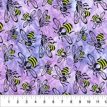Buzzy Bee | Bees - Lilac by Banyan Batiks | 83640-54 | Batik Cotton Fabric