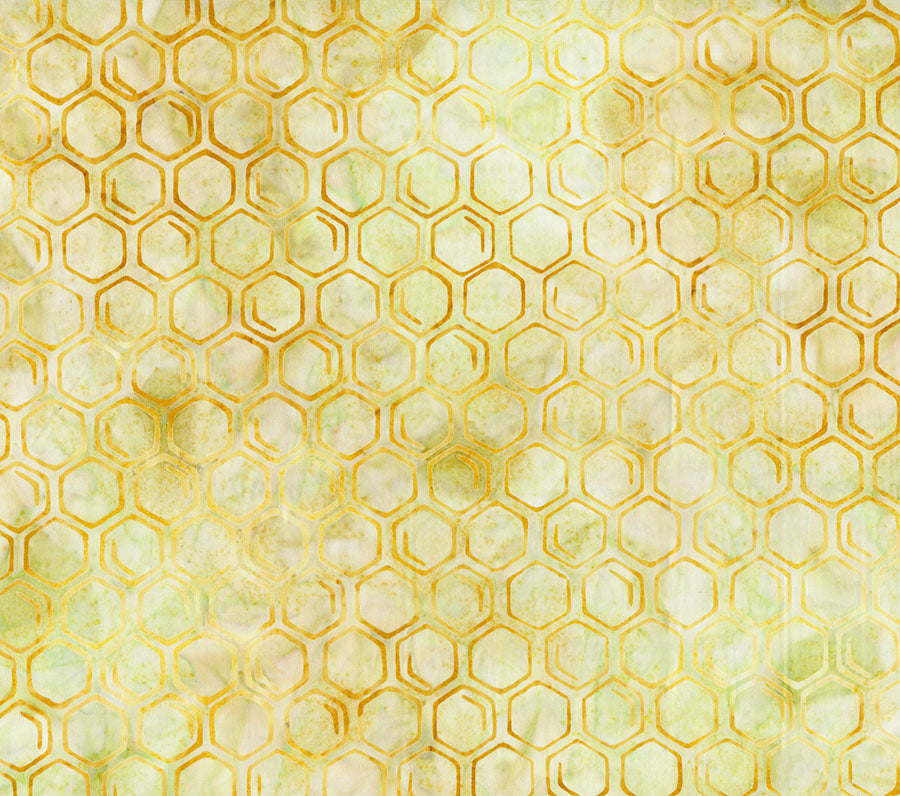 Buzzy Bee | Honeycomb - Sunshine by Banyan Batiks | 83641-50 | Batik Cotton Fabric