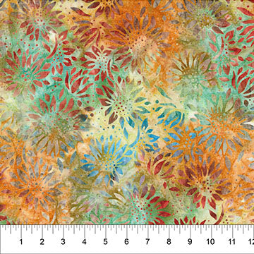 Buzzy Bee | Flower - Rust Multi by Banyan Batiks | 83642-58 | Batik Cotton Fabric