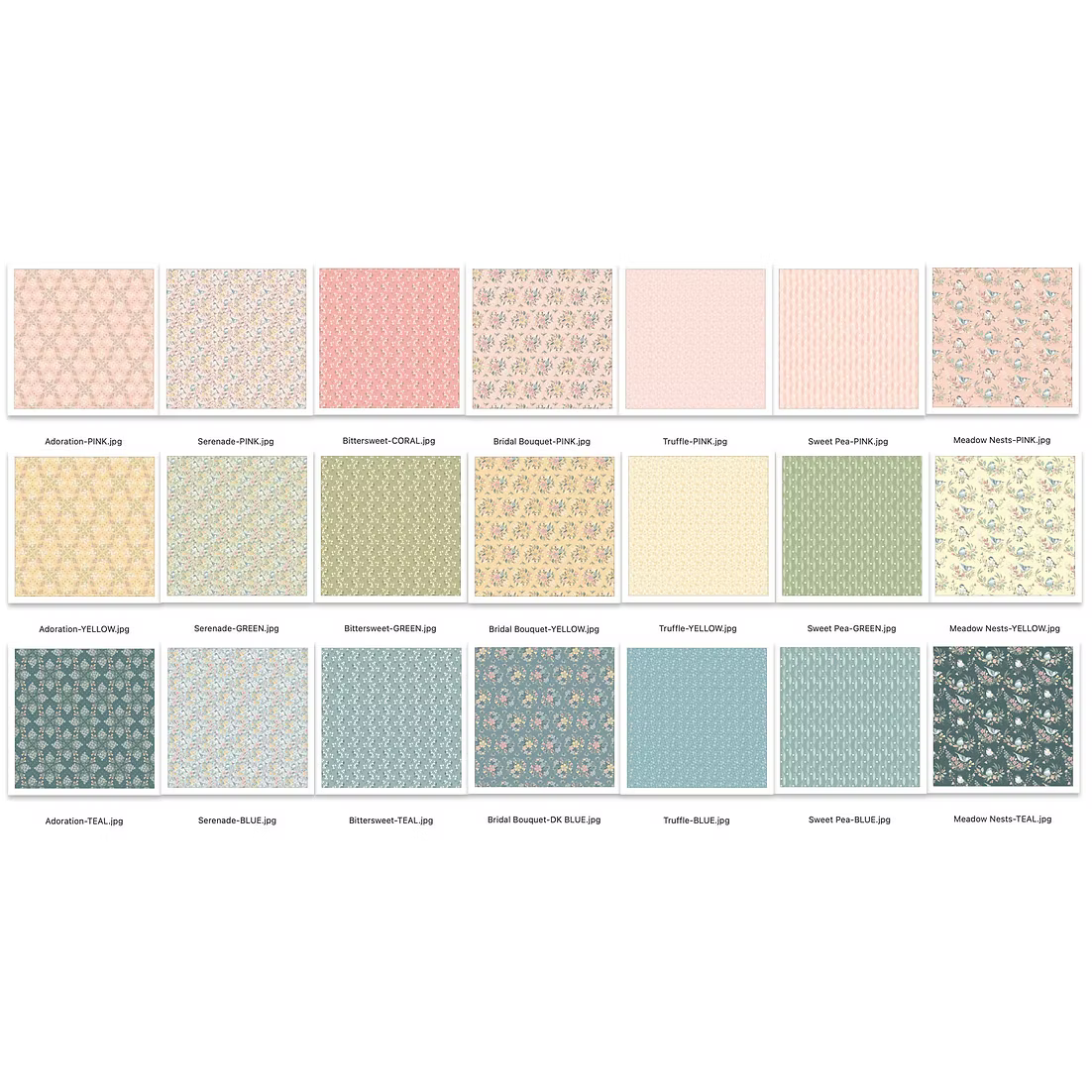 Songbird Serenade | 2.5" Strip Roll by Sheri McCulley for Poppie Cotton | 42 pcs | 100% Cotton