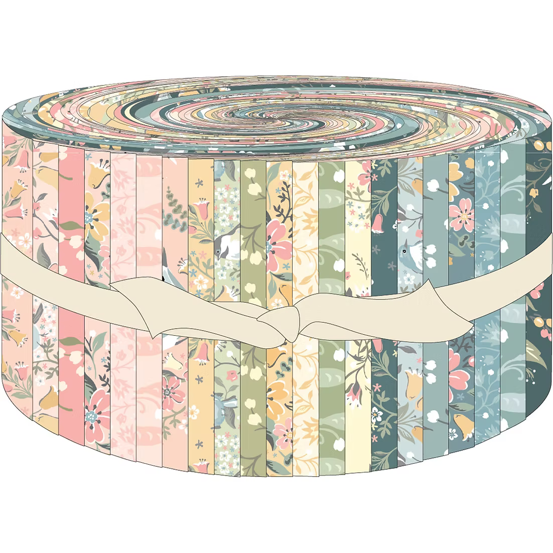 Songbird Serenade | 2.5" Strip Roll by Sheri McCulley for Poppie Cotton | 42 pcs | 100% Cotton