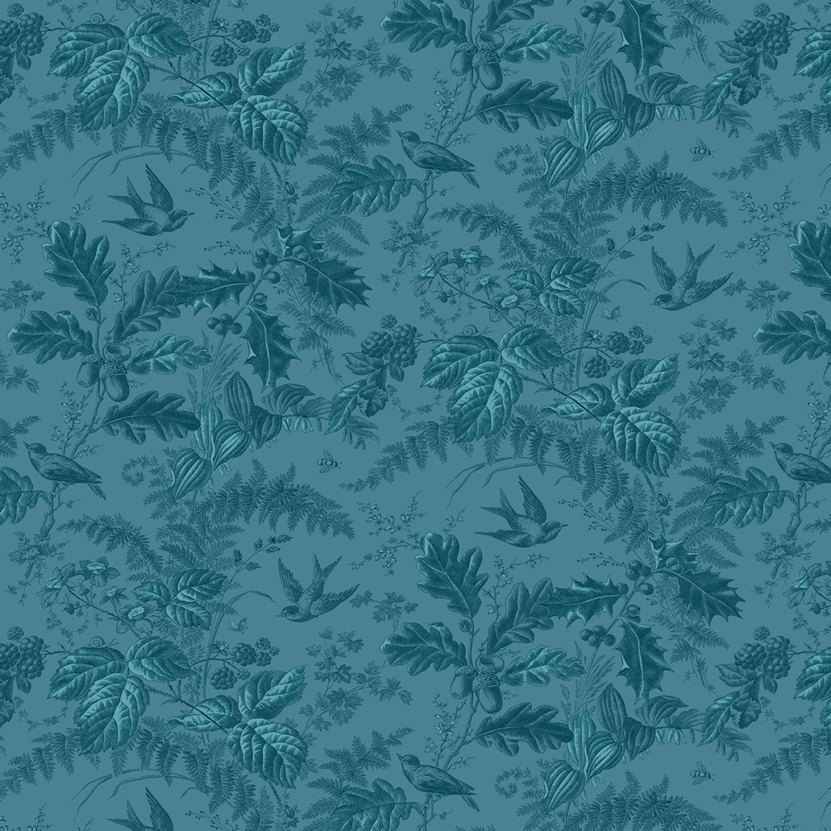 Secret Stash Favorites | Blue Willow Vermont Teal by Laundry Basket Quilts for Andover Fabrics | A-10586-B