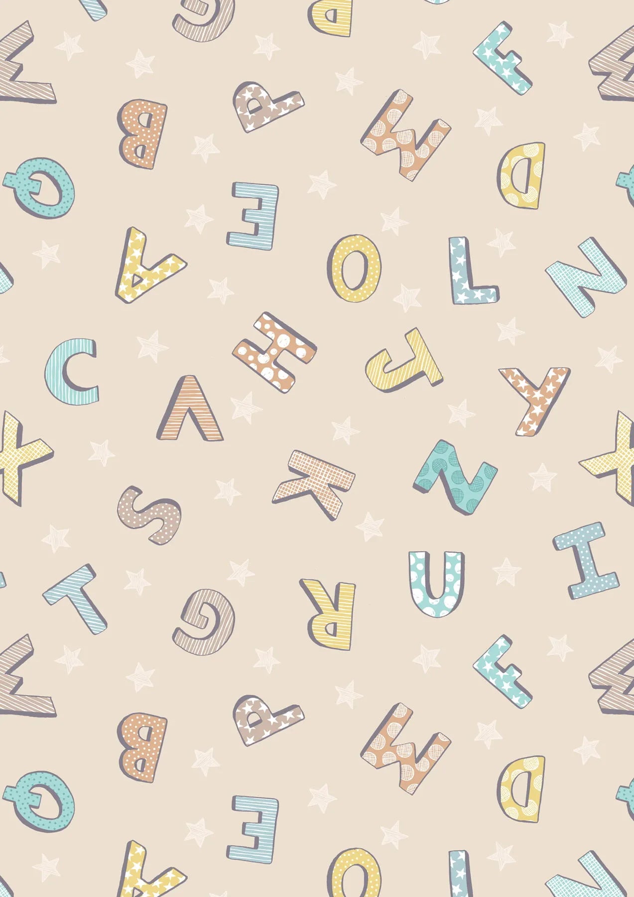 Bella Bunny & Bear | Alphabet on Natural by Lewis & Irene | A648.2