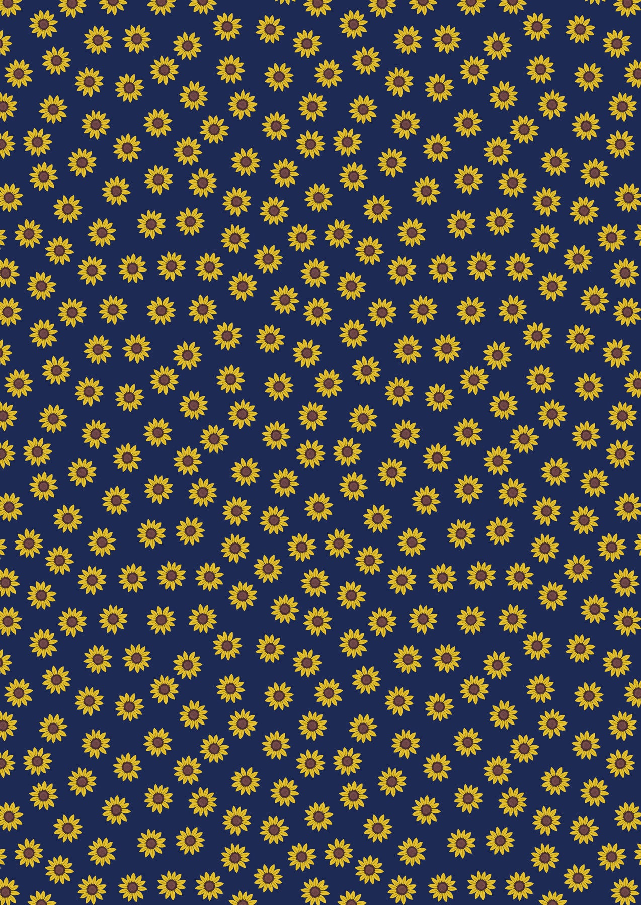 Sunflowers | Little Sunflowers on Dark Blue by Lewis & Irene | A744.3