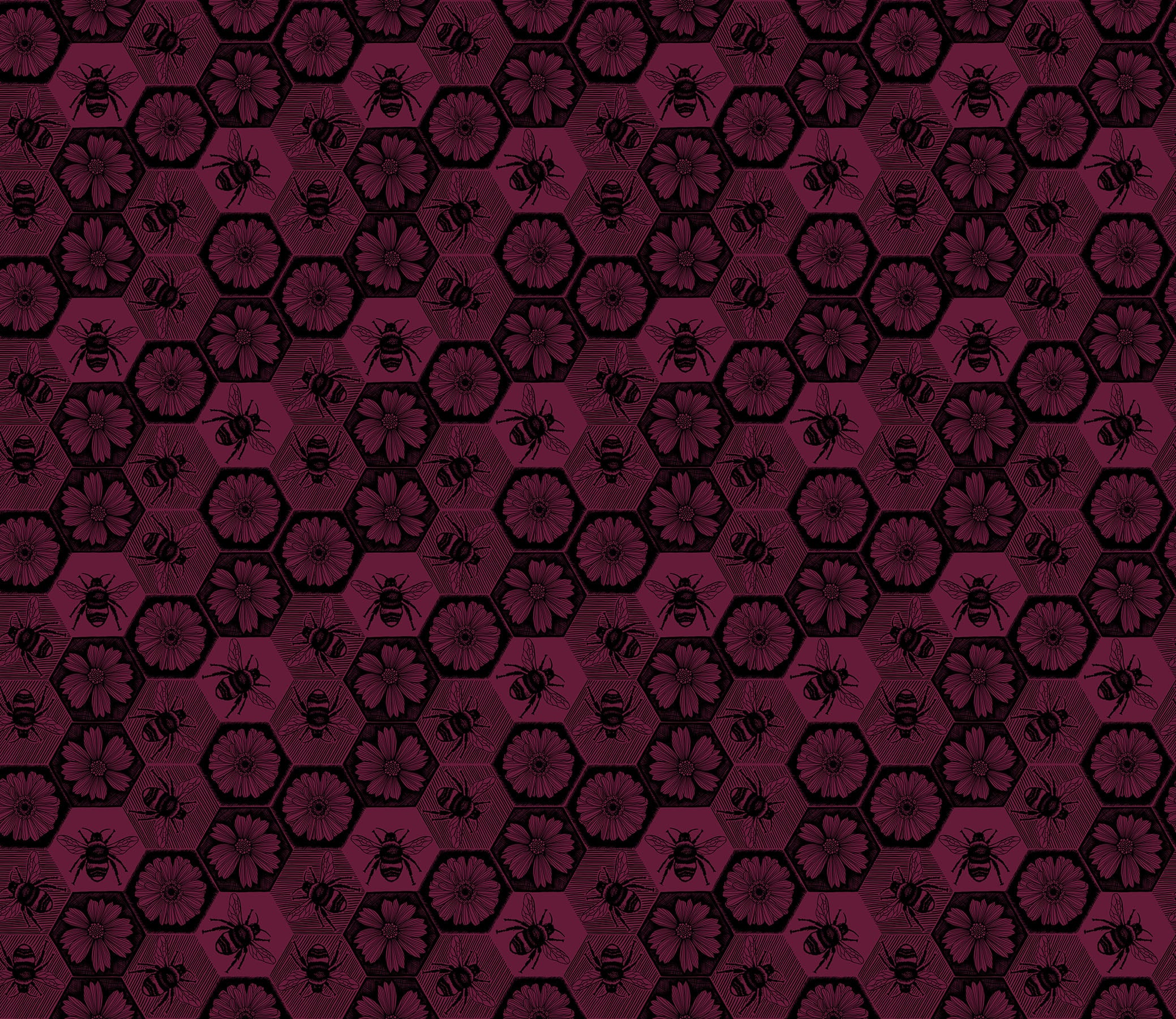 Indelible: Ink | Busy - Mulberry by Anna Maria Textiles | AMT1005-26L