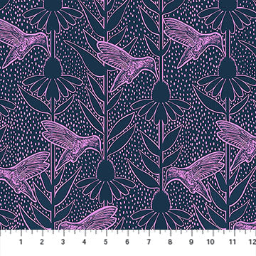 Indelible: Ink | Humming - Navy by Anna Maria Textiles | AMT1007-49C