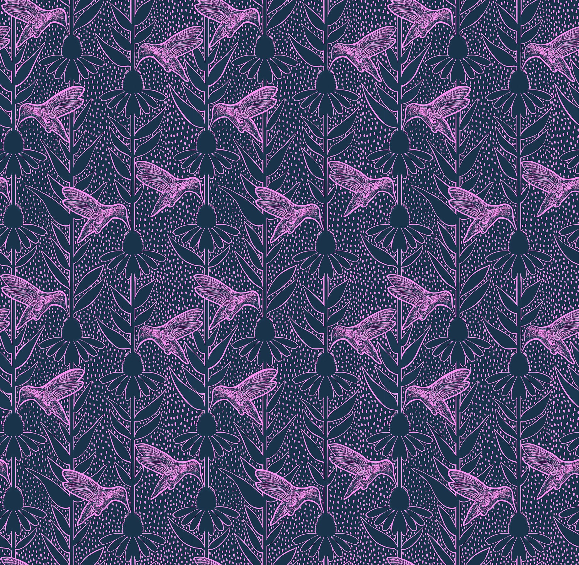 Indelible: Ink | Humming - Navy by Anna Maria Textiles | AMT1007-49C