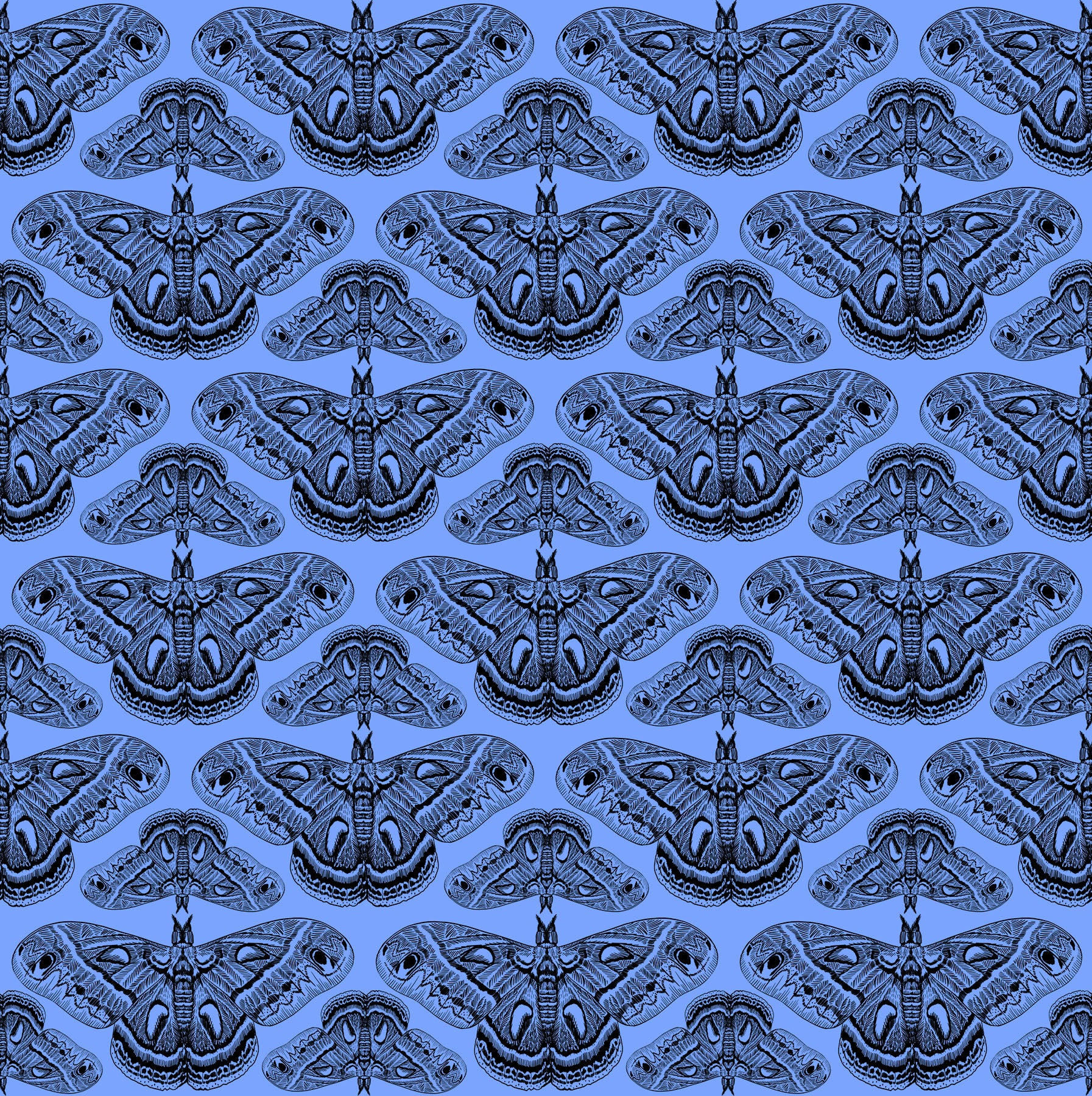 Indelible: Ink | Cecropia - Cerulean by Anna Maria Textiles | AMT1008-45C