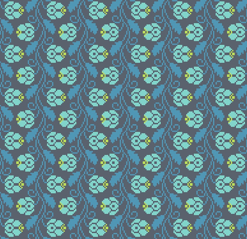 Heiress | Curled Vine - Dusk by Anna Maria Textiles | AMT1009-47V