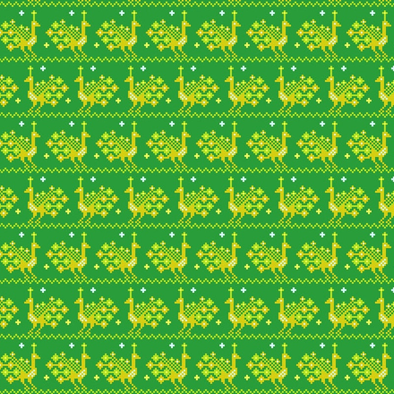 Heiress | Peacock - Grass by Anna Maria Textiles | AMT1014-72C