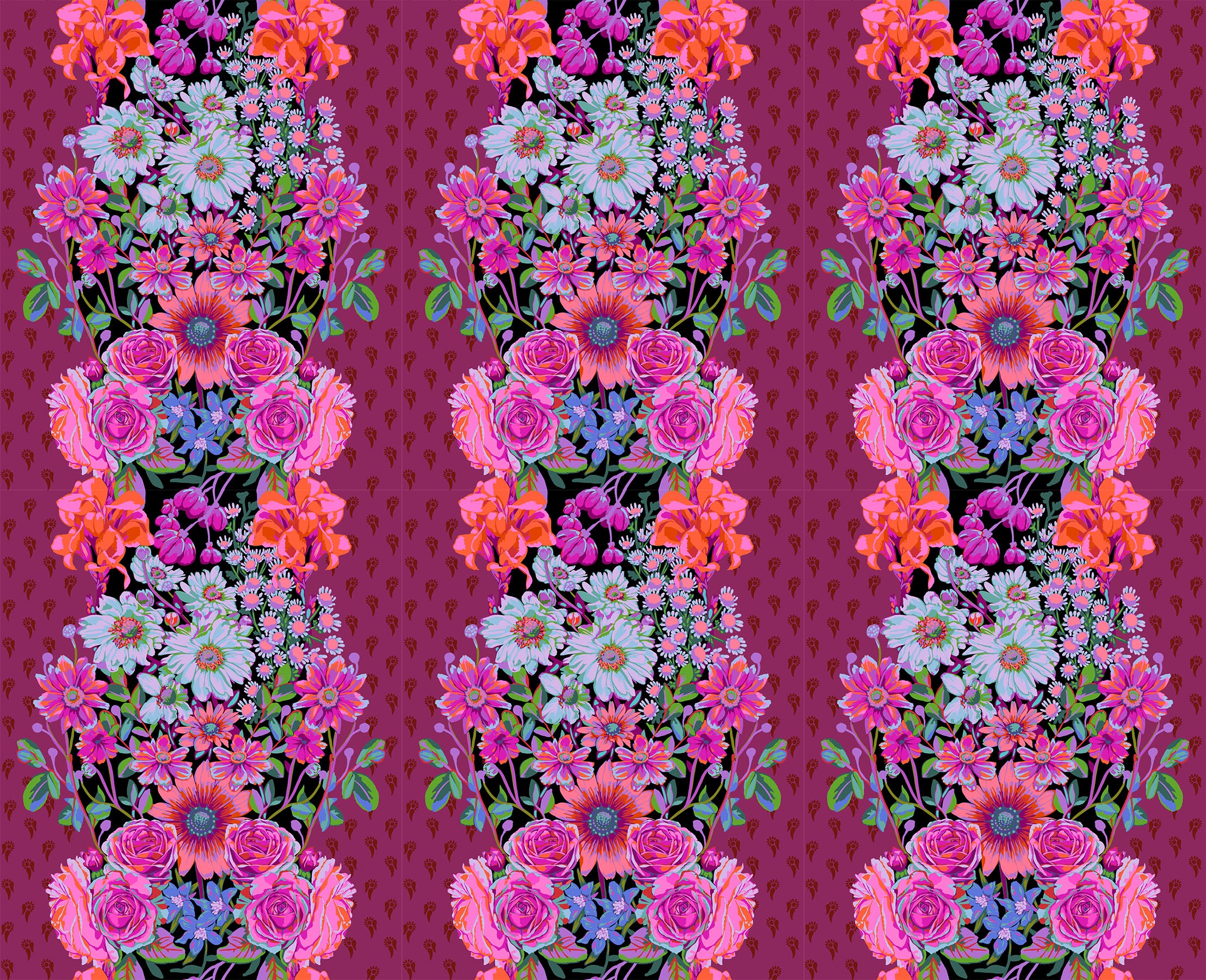 Perennial Borders | Beata's Garden - Plum by Anna Maria for Anna Maria Textiles | AMT137-84L