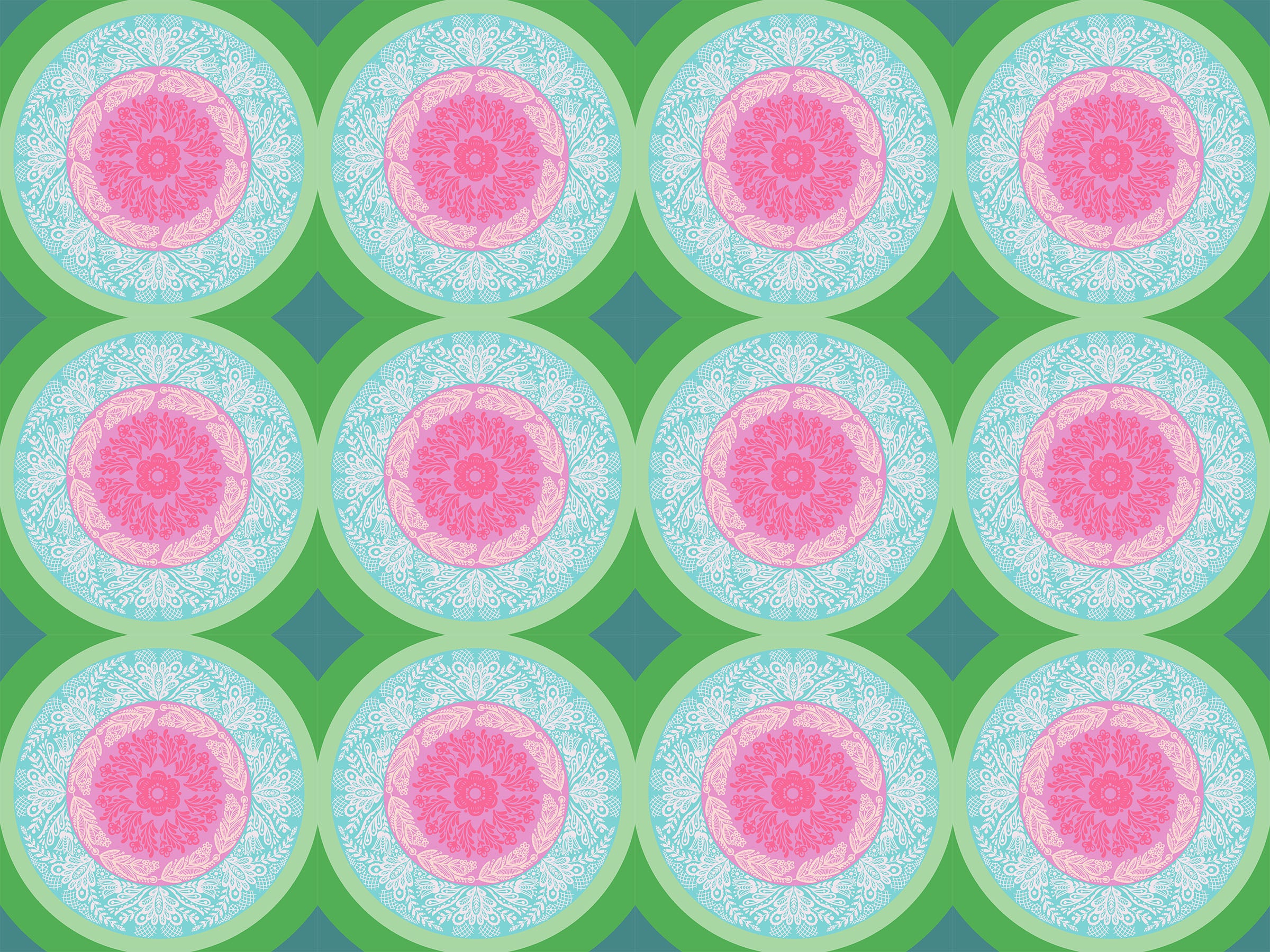 Perennial Borders | Doily - Powder by Anna Maria for Anna Maria Textiles | AMT138-78V