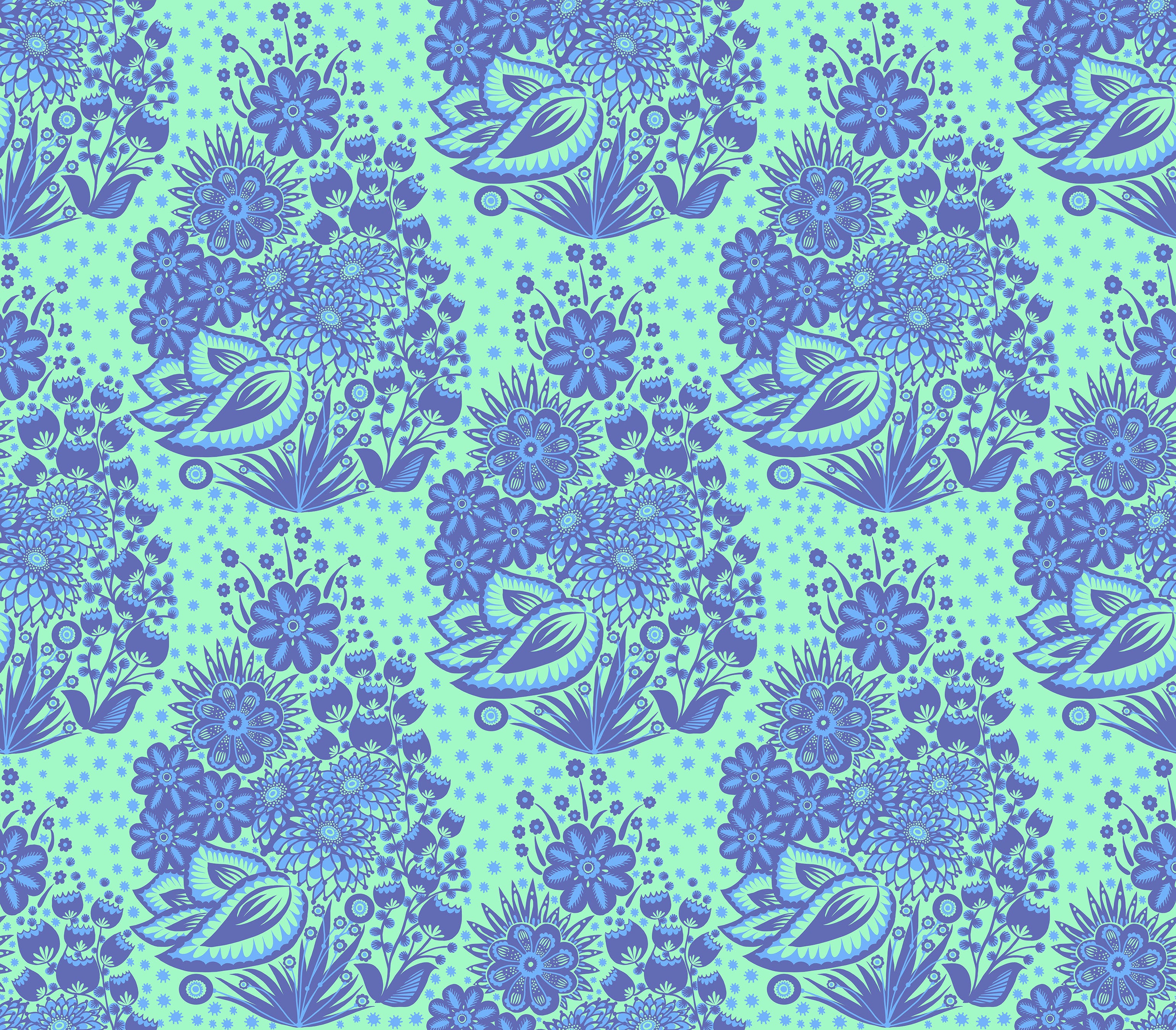 Overdressed | Totem - Blue by Anna Maria for Anna Maria Textiles | AMT152-47C