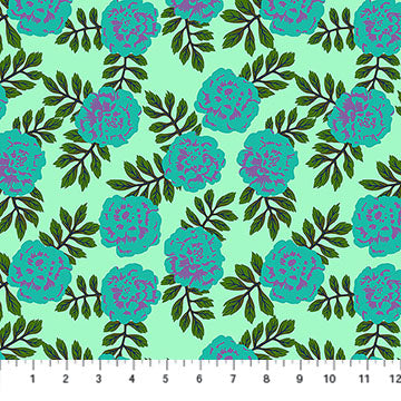 Yesterday | Carnation Aqua by Juliana Horner for Anna Maria Textiles | AMT155-75C