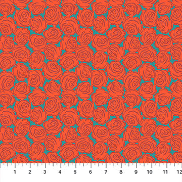 Yesterday | Rossette Tomato by Juliana Horner for Anna Maria Textiles | AMT159-23V