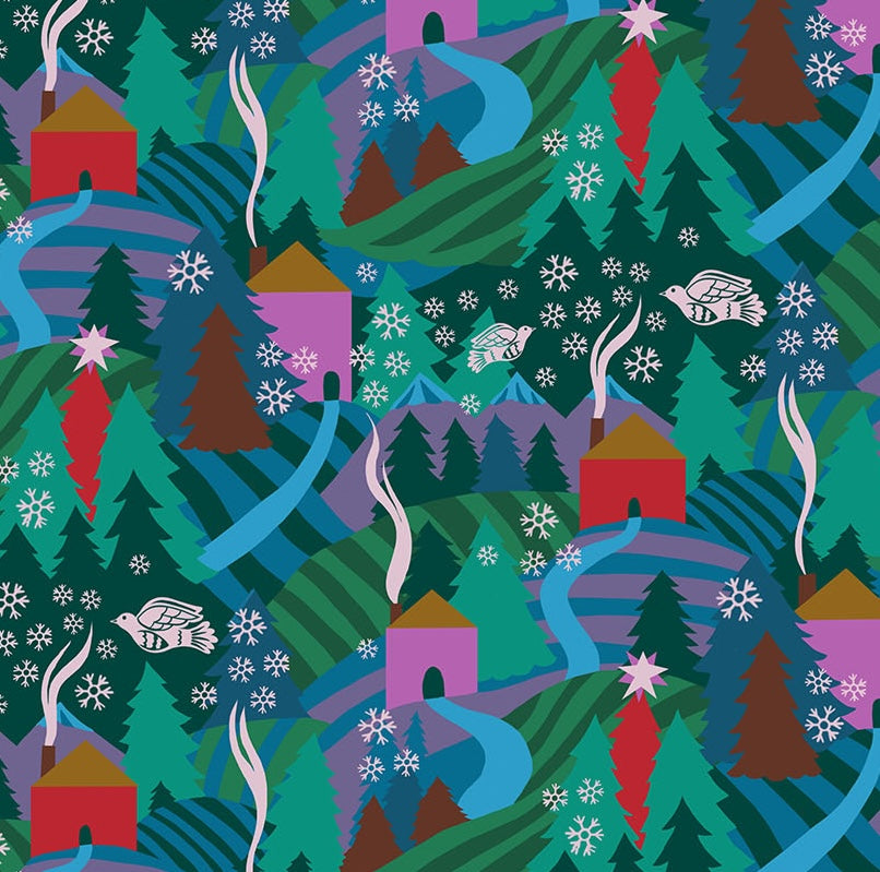 Cozy Christmas | Flurry - Evening by Anna Maria Textiles | AMT161-75C