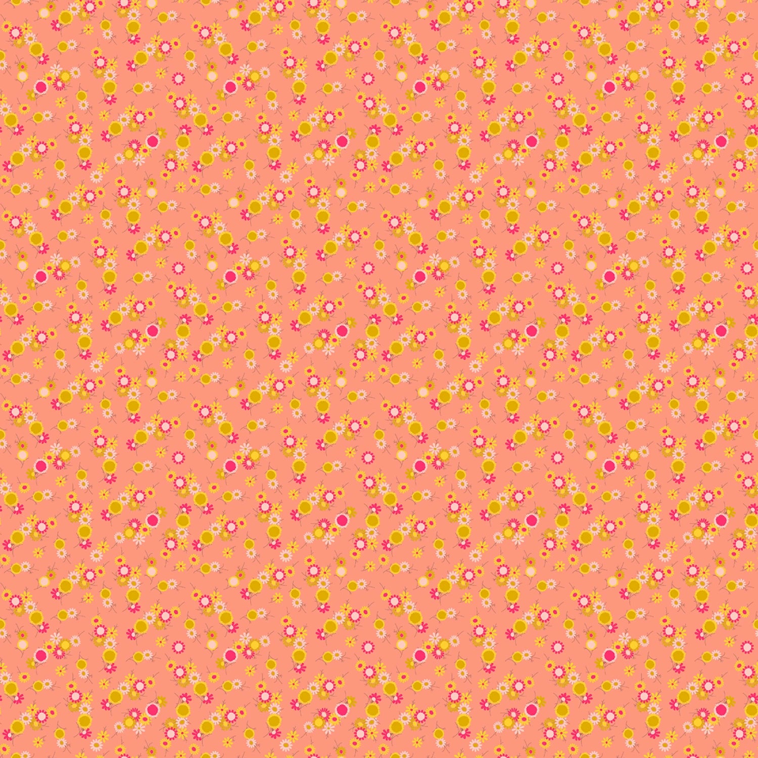 Jinny | Daisy Chain Flamingo 108" Wide Backing by Alison Glass for Andover Fabrics | AW-10369-E