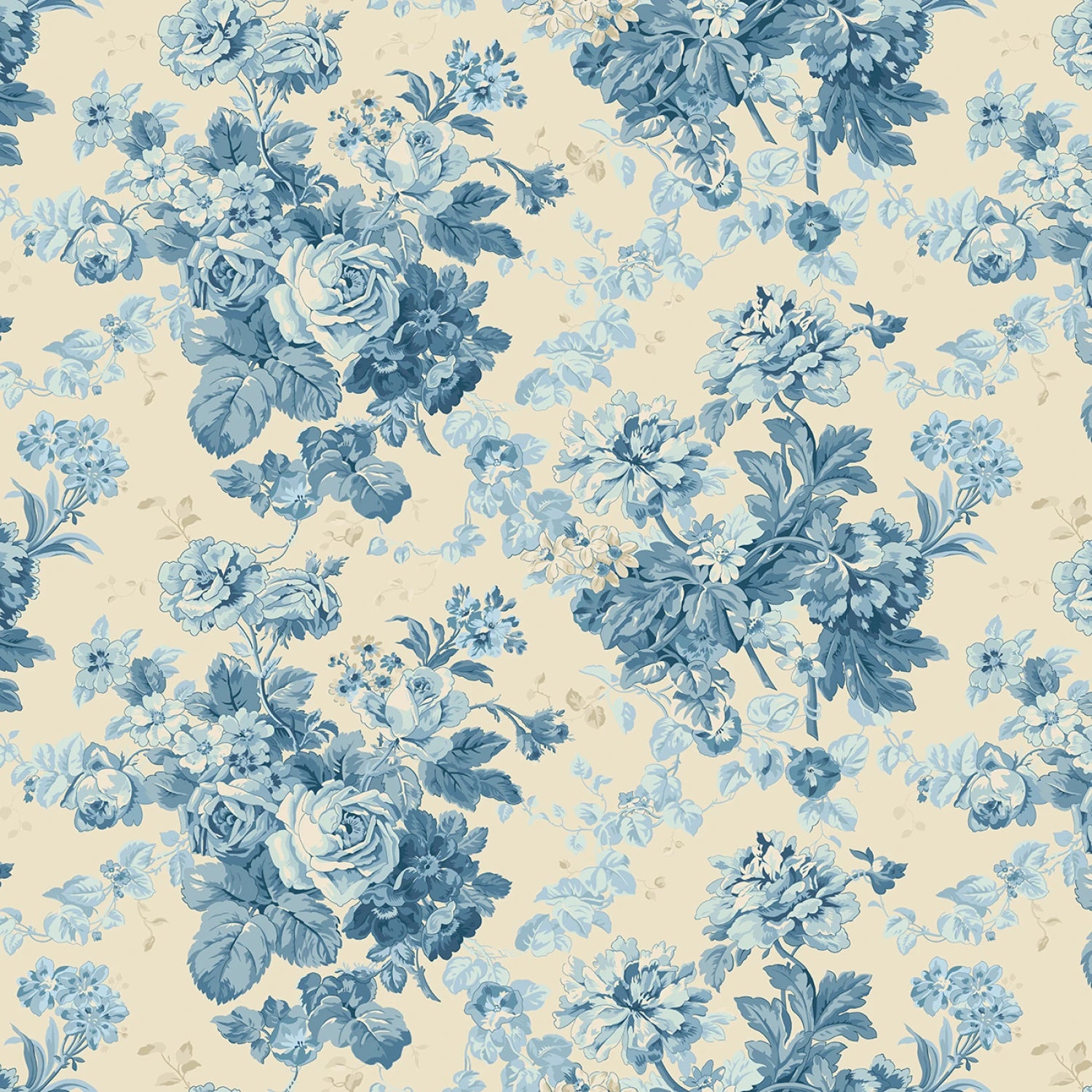 Special Delivery | Rose Bouquet Porcelain 108" Wide Backing by Laundry Basket Quilts for Andover Fabrics | AW-10487-L