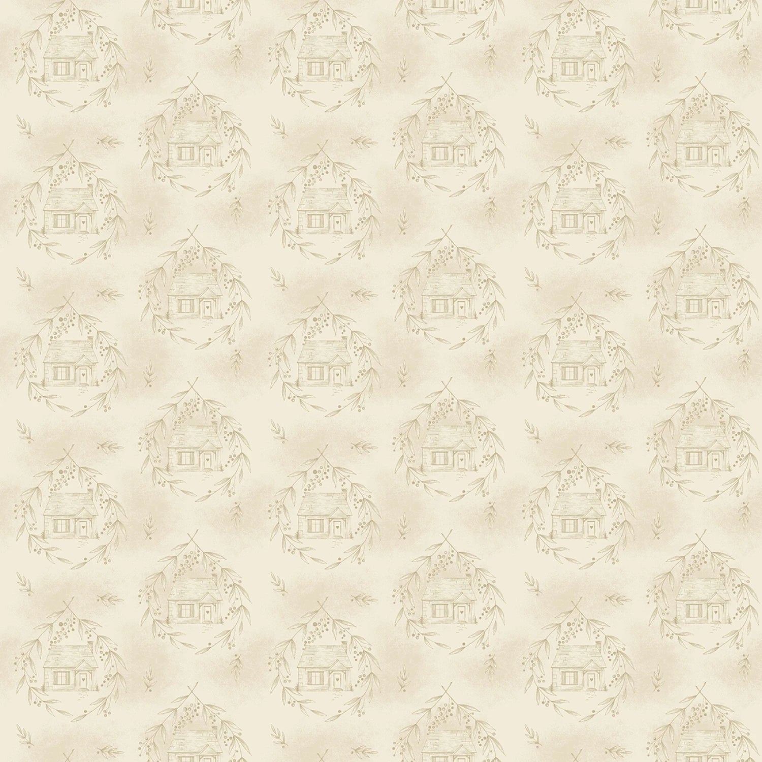 Special Delivery | Cozy Cottage Wheat 108" Wide Backing by Laundry Basket Quilts for Andover Fabrics | AW-10488-L