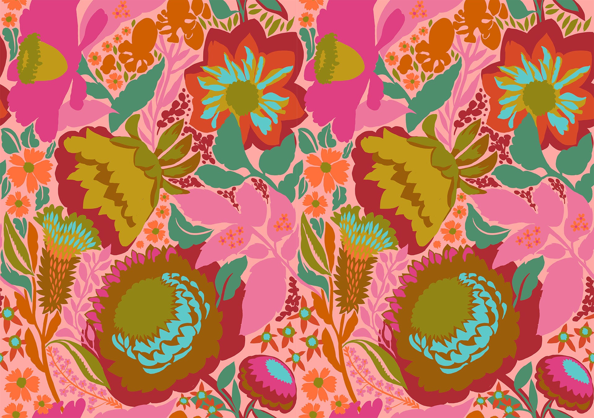 Jumpstart | Shadows - Bouquet 108" Quilt Backing by Anna Maria Parry | BAMT134-23