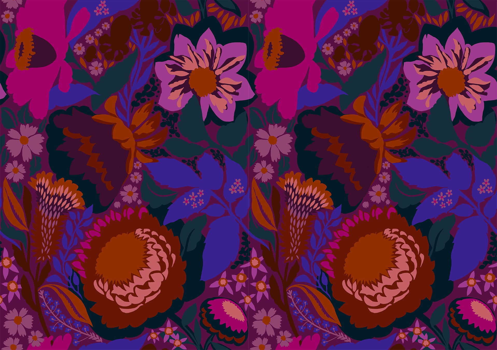 Jumpstart | Shadows - Plum 108" Quilt Backing by Anna Maria Parry | BAMT134-84