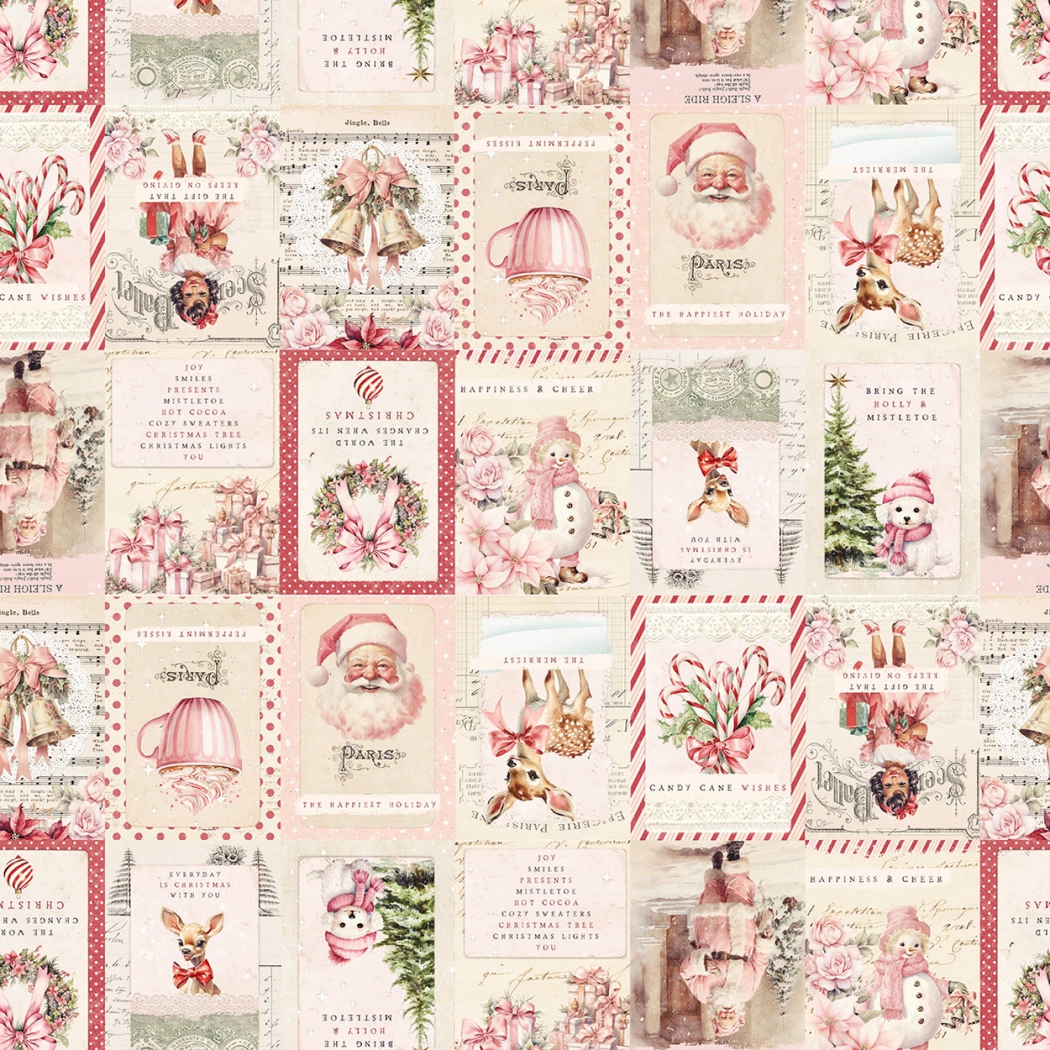 Christmas Magic | Christmas Labels Ivory by Frank Garcia for Blank Quilting | 2016-41
