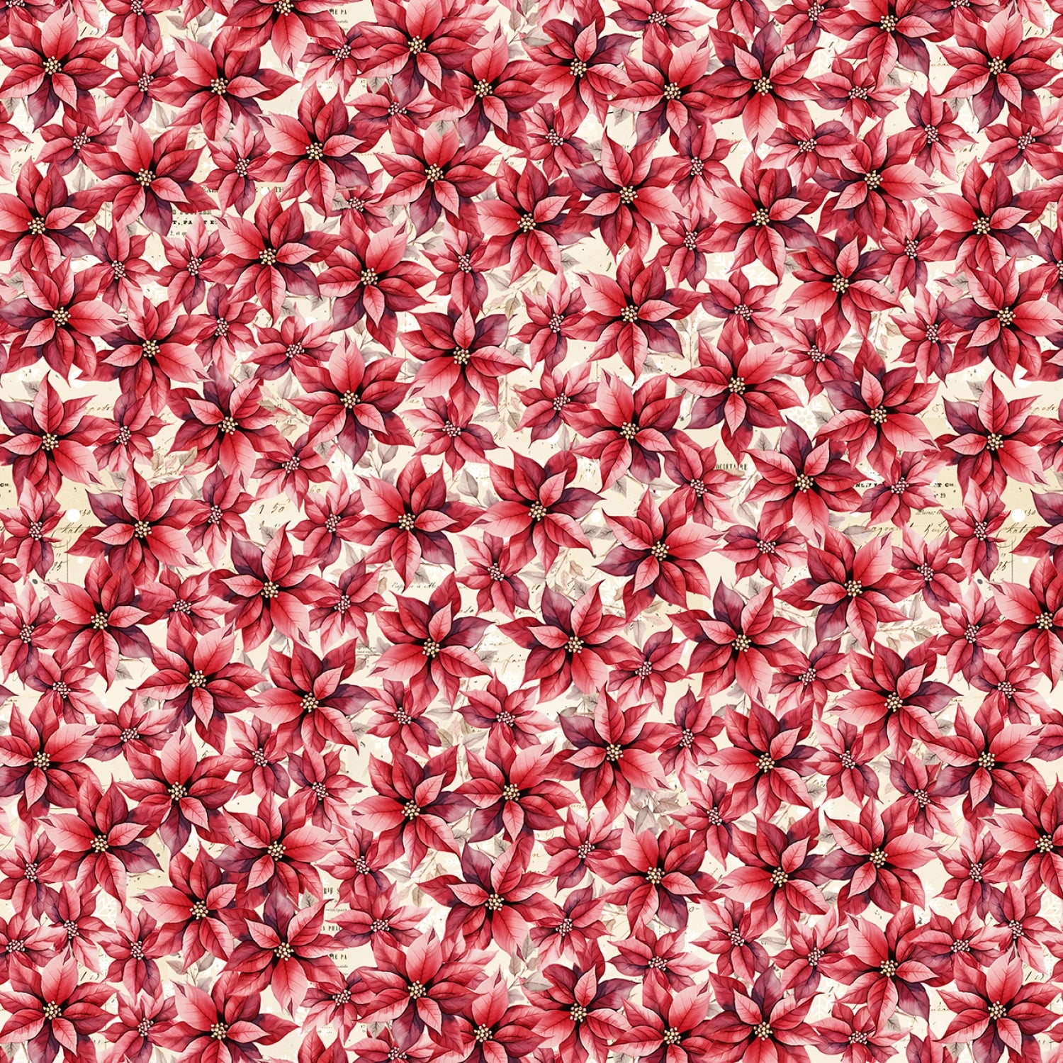 Christmas Magic | Poinsettias Red by Frank Garcia for Blank Quilting | 2027-88