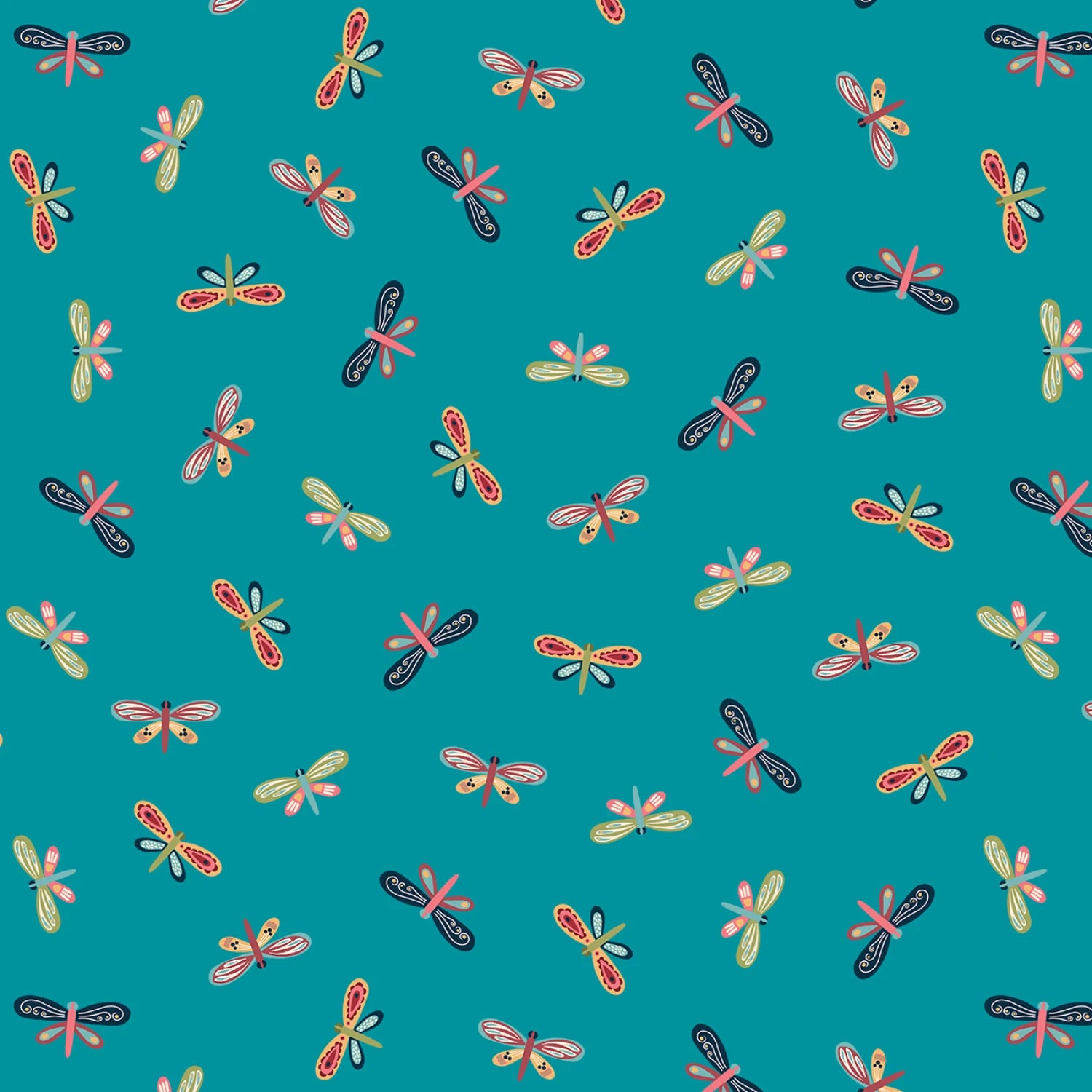 Lake Night Serenade | Turquoise Small Butterflies by Bienvenido for Blank Quilting | 4309-72