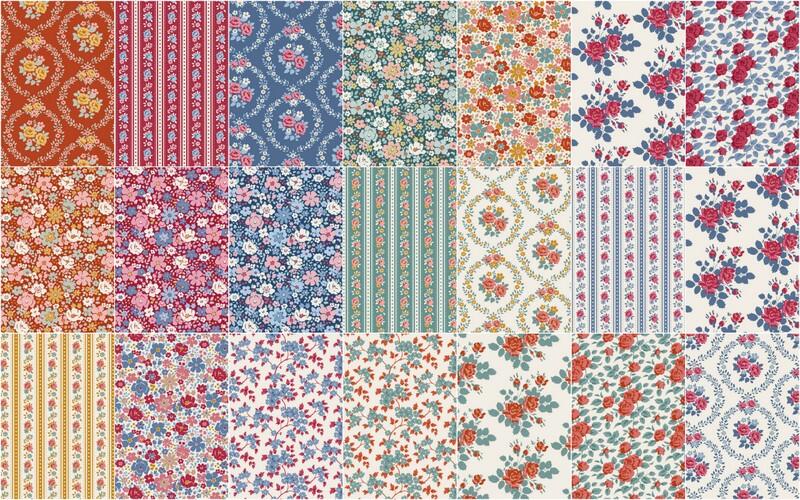 Village Life | 5" Charm Pack by Tone Finnanger for Tilda Fabrics | TIL300281 | 40 pcs