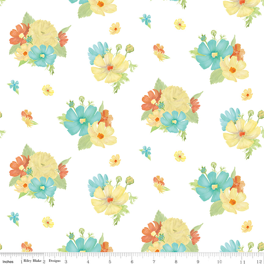 Happy At Home | Main White by Tara Reed for Riley Blake | C13700-WHITE