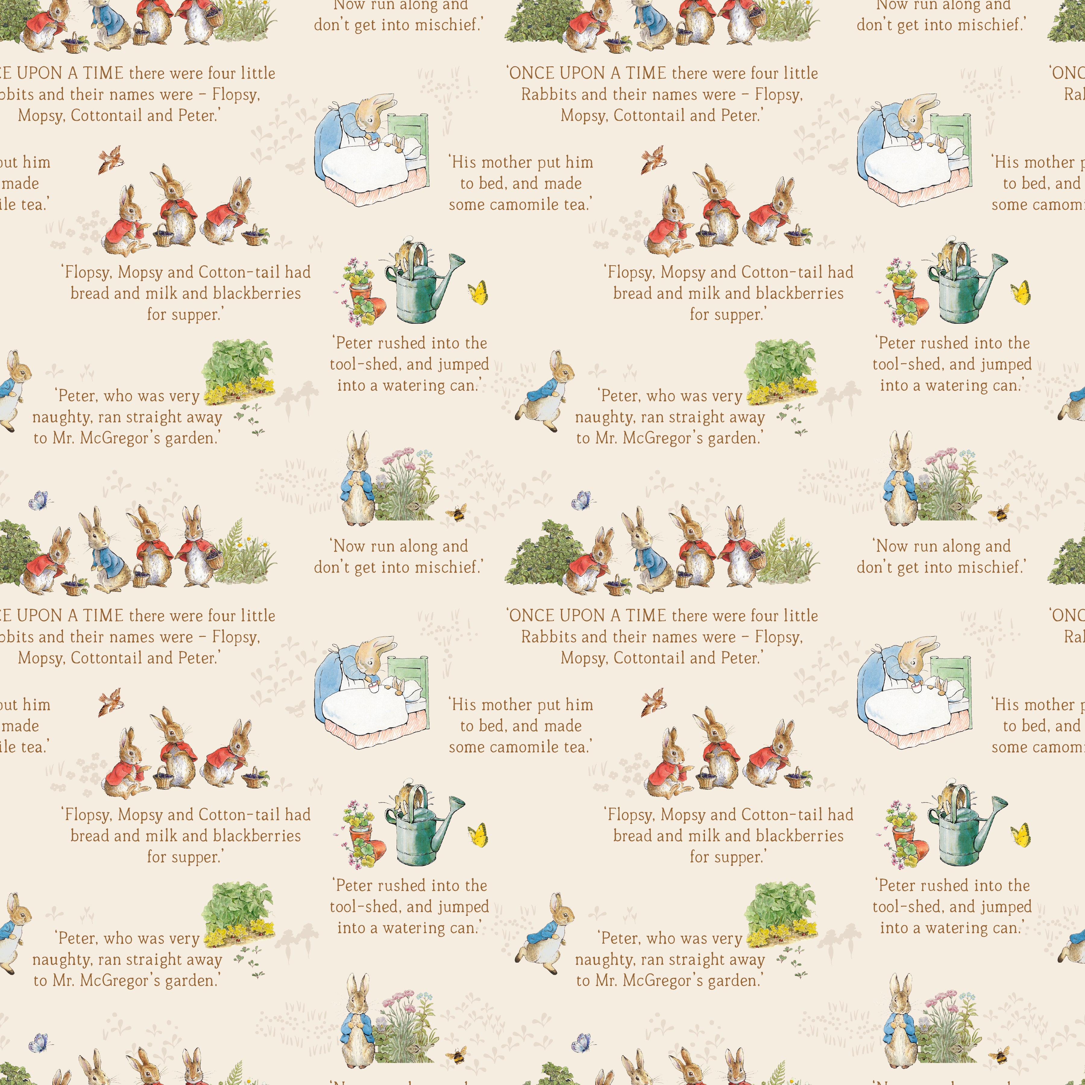 The Tale of Peter Rabbit | 10" Square Pack by Beatrix Potter for Riley Blake | 42 pcs