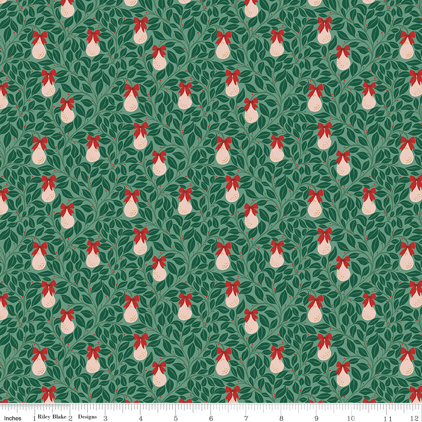 A Pear-fect Christmas | Pear Tree Mint by Cayla Naylor for Riley Blake | C14975-MINT